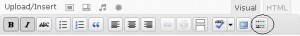 WordPress Show_Hide Kitchen Sink Show Kitchen Sink to Show Paste from Word button and other buttons.