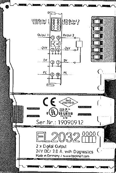 Beckhoff EL2032 Wiring