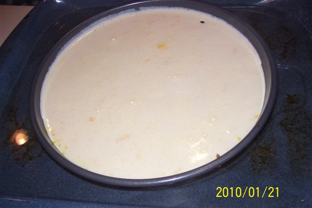 Cheese Flan with Water Bath