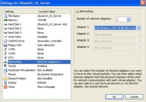 Select the Network Adapeter