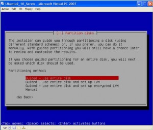 Select Use Entire Disk but do NOT set up LVM. GRUB does not load correctly with LVM.