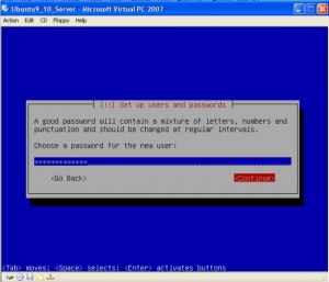 Set up User Password