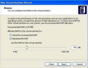 Set RAM size
