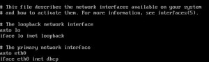 Interface File for DHCP