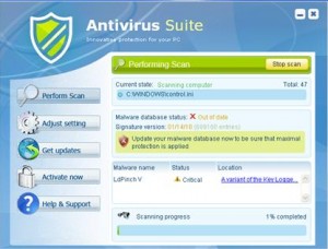 AntiVirus Suite Program Apparence