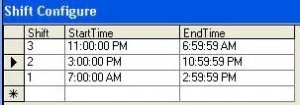 Change Shift Time