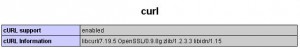 cURL supported in PHP