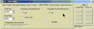 Select COM port and Baud Rate