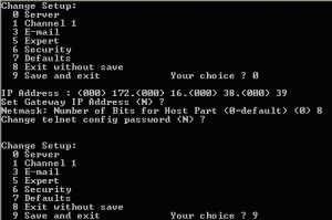 Lantronix Setup Server IP address