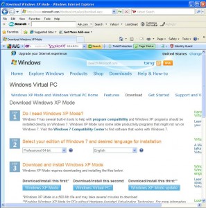 Download Windows XP Mode
