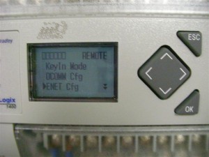 Select Enet CFG and Hit OK key