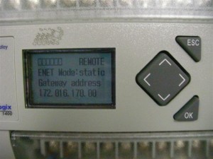 Use Arrow key to Enter Gateway Address