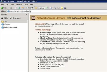 Proxy Error 1