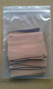 One Squirt of Water in Sealed Bag