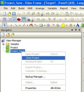 Export Project - Close Project