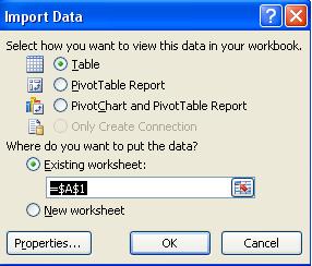 Enter Data Location