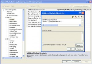 VS2010 Project Property C/C++ General Additional Include Directories