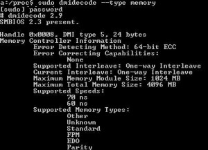 Memory Check with dimdecode