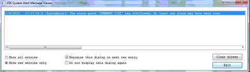 001 - Alarm Summary List Overflow
