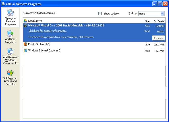 002 - Remove C++2005 and Install C++2008