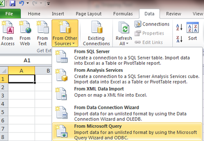 002 - Select from other Sources in Destination Excel