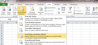 01 - Access Data from Other Source Menu Item