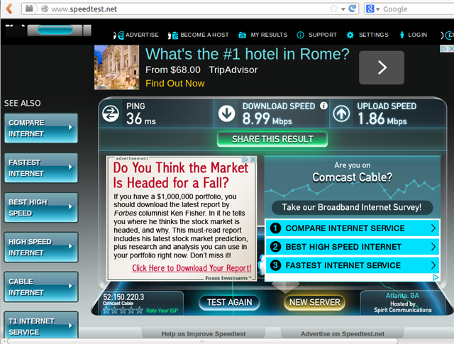 003 - Xfinity WIFI Speed