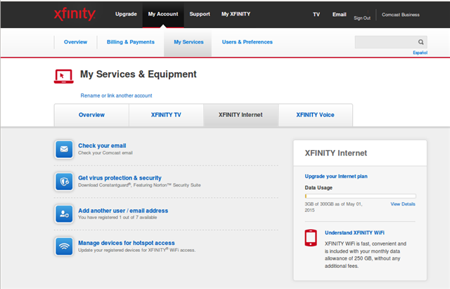 007 - Xfinity Data Usage Reset at new month